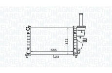 Chladič, chlazení motoru MAGNETI MARELLI 350213187100