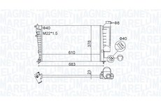 Chladič, chlazení motoru MAGNETI MARELLI 350213189500