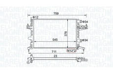 Chladič motora MAGNETI MARELLI 350213829000