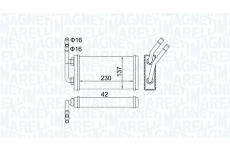 Výmenník tepla vnútorného kúrenia MAGNETI MARELLI 350218406000