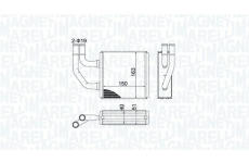 Výmenník tepla vnútorného kúrenia MAGNETI MARELLI 350218485000