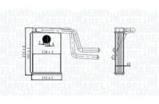 Výměník tepla, vnitřní vytápění MAGNETI MARELLI 350218487000