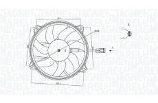 Větrák, chlazení motoru MAGNETI MARELLI 069422720010