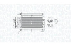 Kondenzátor klimatizácie MAGNETI MARELLI 350203106300