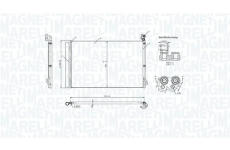 Kondenzátor, klimatizace MAGNETI MARELLI 350203107900