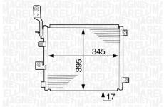 Kondenzátor, klimatizace MAGNETI MARELLI 350203614000