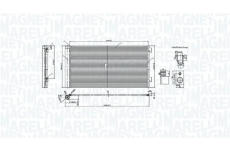 Kondenzátor, klimatizace MAGNETI MARELLI 350203747000