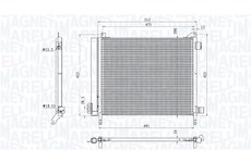 Kondenzátor, klimatizace MAGNETI MARELLI 350203793000