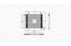 Kondenzátor, klimatizace MAGNETI MARELLI 350203836000