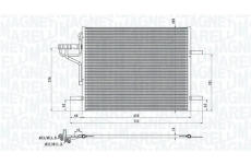 Kondenzátor, klimatizace MAGNETI MARELLI 350203876000