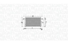 Kondenzátor, klimatizace MAGNETI MARELLI 350203974000