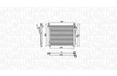 Kondenzátor, klimatizace MAGNETI MARELLI 350203980000