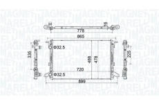 Chladič, chlazení motoru MAGNETI MARELLI 350213201900