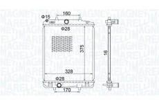 Chladič, chlazení motoru MAGNETI MARELLI 350213203100