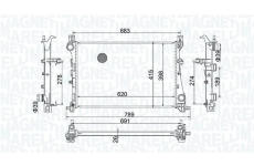 Chladič motora MAGNETI MARELLI 350213203400