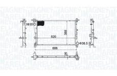 Chladič, chlazení motoru MAGNETI MARELLI 350213203800