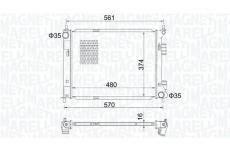 Chladič motora MAGNETI MARELLI 350213204500