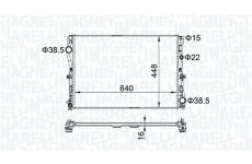 Chladič, chlazení motoru MAGNETI MARELLI 350213205400