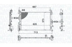 Chladič motora MAGNETI MARELLI 350213206800