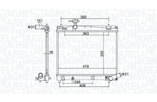 Chladič motora MAGNETI MARELLI 350213208400