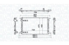 Chladič, chlazení motoru MAGNETI MARELLI 350213208900
