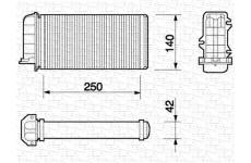 Výměník tepla, vnitřní vytápění MAGNETI MARELLI 350218059000