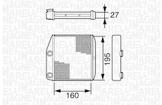 Výměník tepla, vnitřní vytápění MAGNETI MARELLI 350218227000