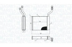 Výměník tepla, vnitřní vytápění MAGNETI MARELLI 350218425000