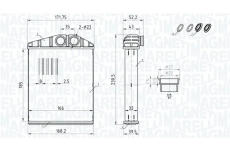 Výmenník tepla vnútorného kúrenia MAGNETI MARELLI 350218426000