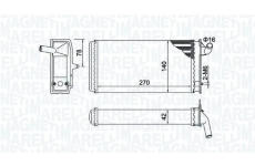 Výměník tepla, vnitřní vytápění MAGNETI MARELLI 350218503000