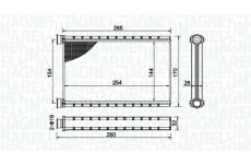 Výměník tepla, vnitřní vytápění MAGNETI MARELLI 350218504000