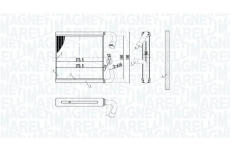 Výměník tepla, vnitřní vytápění MAGNETI MARELLI 350218523000