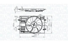 Větrák, chlazení motoru MAGNETI MARELLI 069422828010