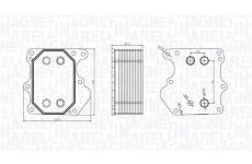 Olejový chladič, motorový olej MAGNETI MARELLI 350300000500