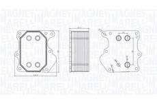 Olejový chladič, motorový olej MAGNETI MARELLI 350300001600