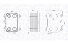 Olejový chladič, motorový olej MAGNETI MARELLI 350300003300