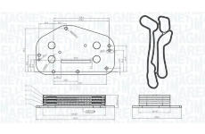 Olejový chladič, motorový olej MAGNETI MARELLI 350300004500