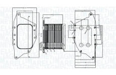 Olejový chladič, motorový olej MAGNETI MARELLI 350300005000
