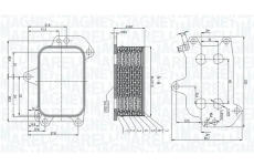 Olejový chladič, motorový olej MAGNETI MARELLI 350300005100