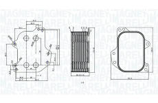 Olejový chladič, motorový olej MAGNETI MARELLI 350300005700