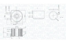 Olejový chladič, motorový olej MAGNETI MARELLI 350300005800