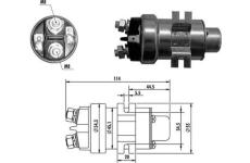 Elektromagnetický spínač, startér MAGNETI MARELLI 940113050019