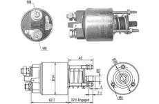 Elektromagnetický spínač, startér MAGNETI MARELLI 940113050507