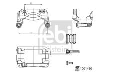 Držák, brzdový třmen FEBI BILSTEIN 1001450