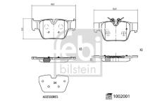 Sada brzdových destiček, kotoučová brzda FEBI BILSTEIN 1002001