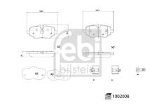 Sada brzdových destiček, kotoučová brzda FEBI BILSTEIN 1002008