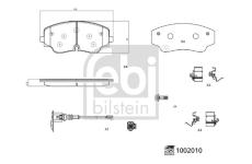 Sada brzdových destiček, kotoučová brzda FEBI BILSTEIN 1002010