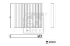 Filtr, vzduch v interiéru FEBI BILSTEIN 1002069