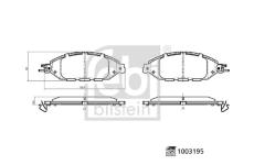 Sada brzdových destiček, kotoučová brzda FEBI BILSTEIN 1003195