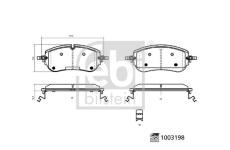 Sada brzdových destiček, kotoučová brzda FEBI BILSTEIN 1003198